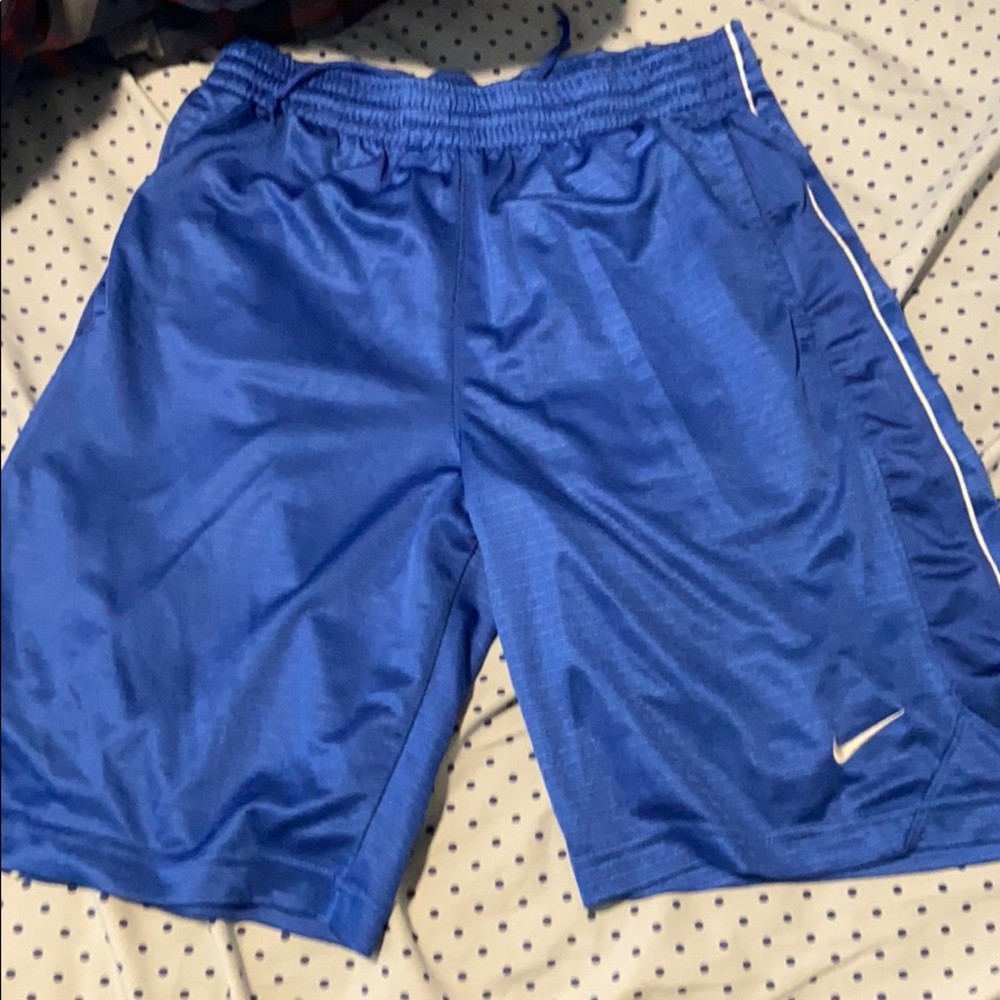 Blue nike athletic shorts